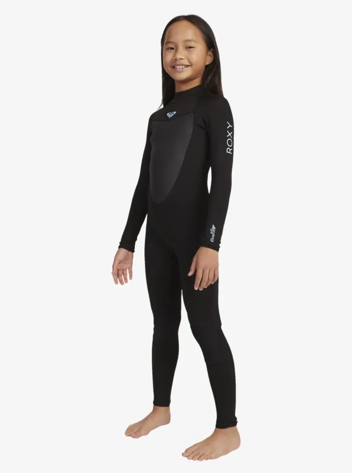 Roxy Surf Girl039s 816 32mm Prologue Back Zip Wetsuit Black 8211 Kids