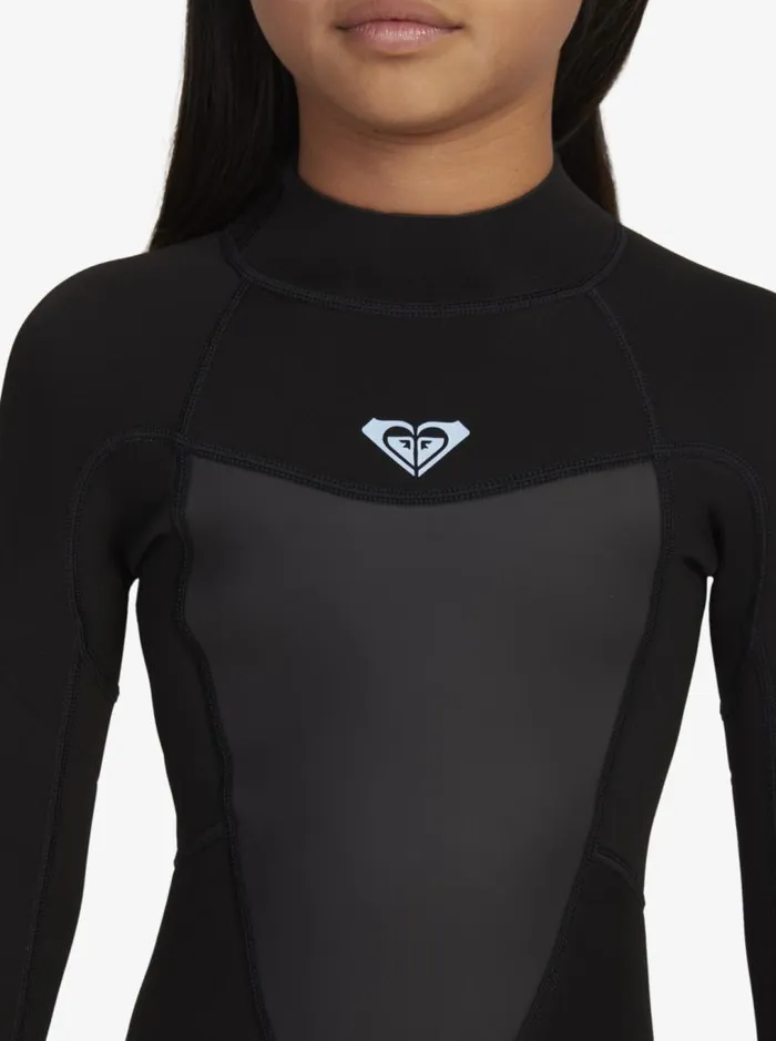 Roxy Surf Girl039s 816 32mm Prologue Back Zip Wetsuit Black 8211 Kids