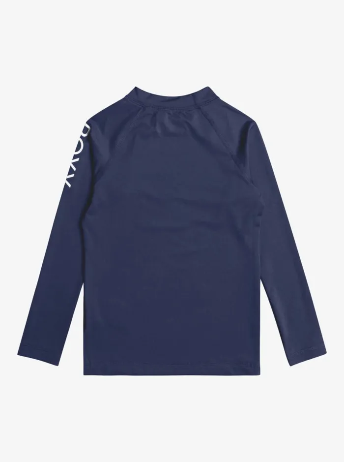 Roxy Swim Girl039s 27 Whole Hearted Long Sleeve UPF 50 Rashguard Mood Indigo 8211 Kids Roxy Swim Girl039s 27 Whole Hearted Long Sleeve UPF 50 Rashguard Mood Indigo 8211 Kids