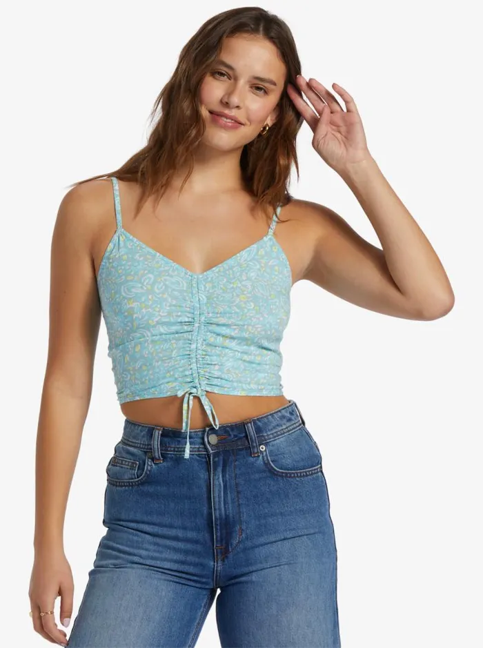 Roxy Tops Vibrant Light Strappy Crop Top Tourmaline Pretty Paisley 8211 Women