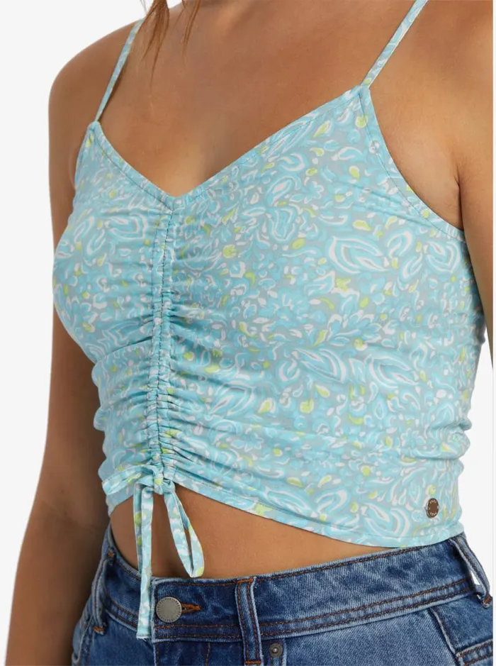 Roxy Tops Vibrant Light Strappy Crop Top Tourmaline Pretty Paisley 8211 Women