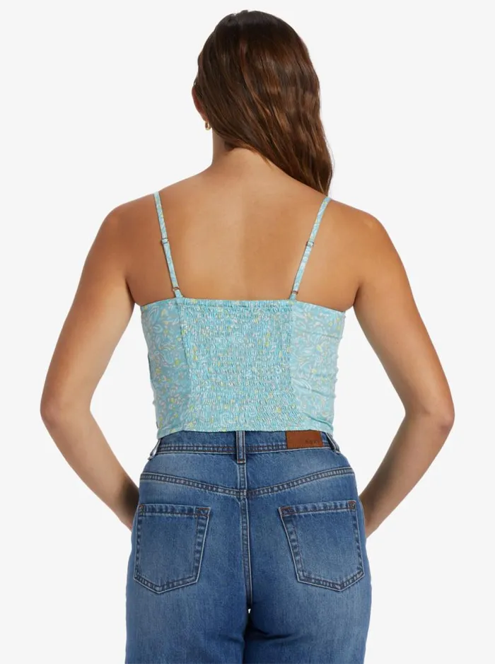 Roxy Tops Vibrant Light Strappy Crop Top Tourmaline Pretty Paisley 8211 Women