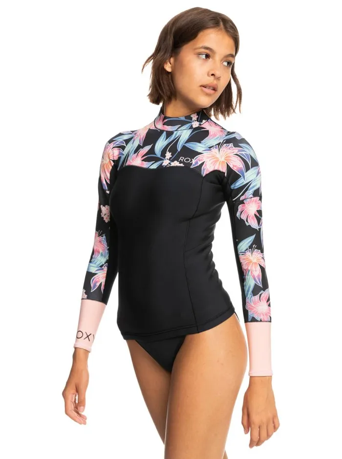 Roxy Wetsuits 1mm Swell Series Long Sleeve Wetsuit Top Anthracite Paradise Found S 8211 Women Roxy Wetsuits 1mm Swell Series Long Sleeve Wetsuit Top Anthracite Paradise Found S 8211 Women