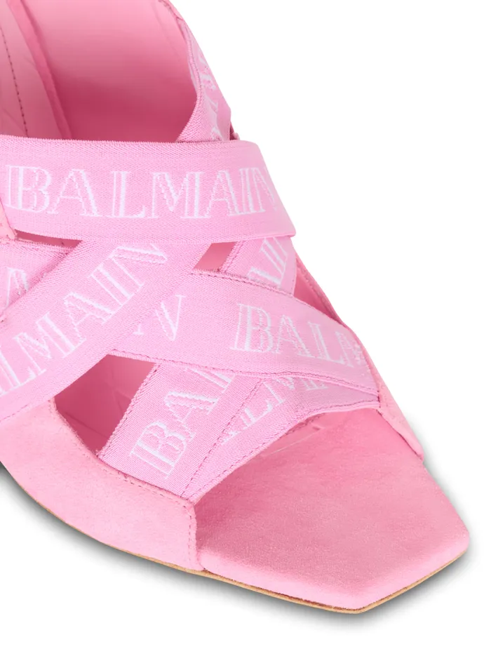Ruby Mules With Vintage Straps Pink Women Balmain High Heels and Pumps