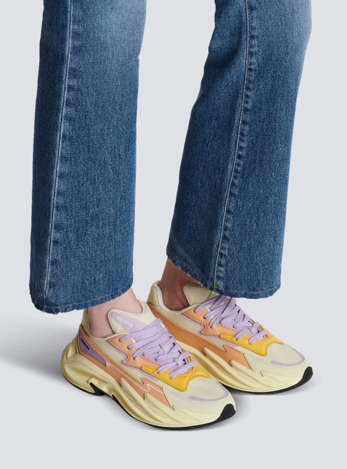 RunRow Leather And Nylon Sneakers Multicolor Women Balmain Sneakers