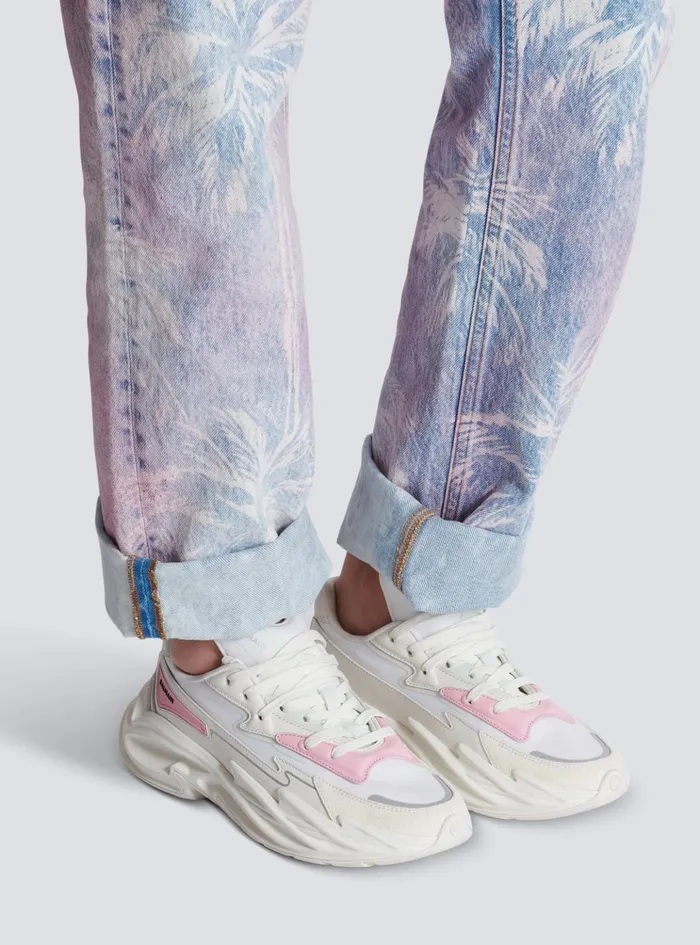 RunRow Leather And Nylon Sneakers White Women Balmain Sneakers