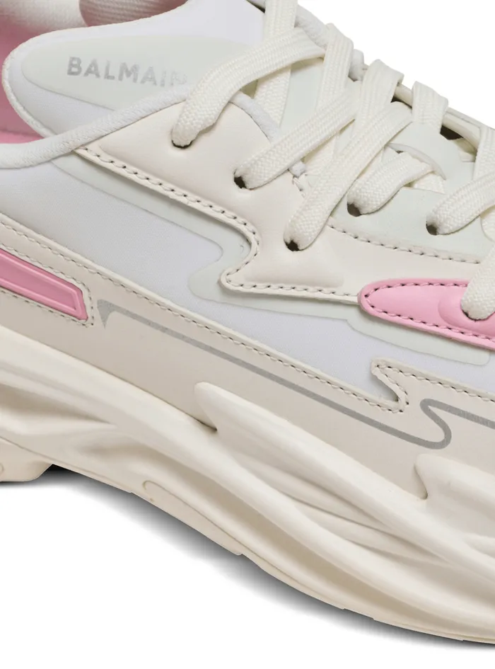 RunRow Leather And Nylon Sneakers White Women Balmain Sneakers