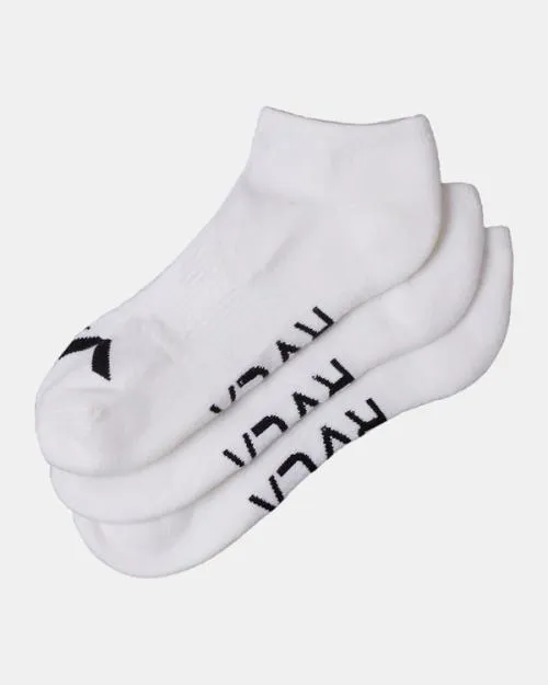 Rvca 3 Pack Sport Logo Super NoShow Socks White SportWomenMen Other Accessories