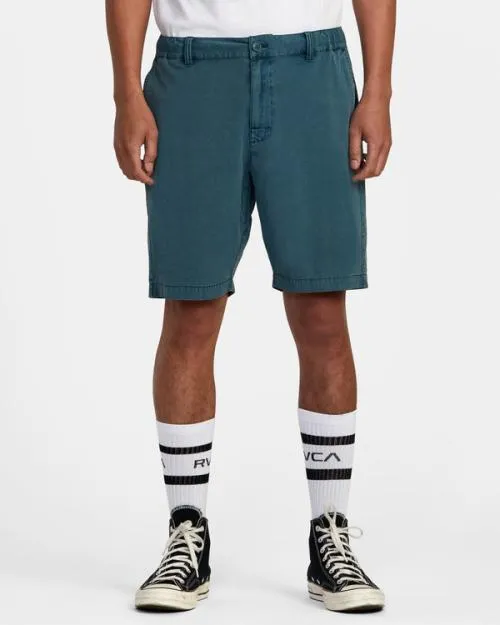 Rvca All Time Coastal Rinsed Hybrid 19034 Shorts Duck Blue Men Shorts and Hybrids