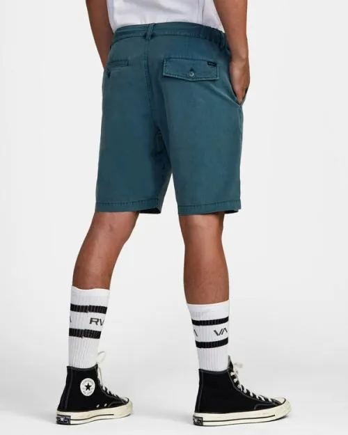 Rvca All Time Coastal Rinsed Hybrid 19034 Shorts Duck Blue Men Shorts and Hybrids