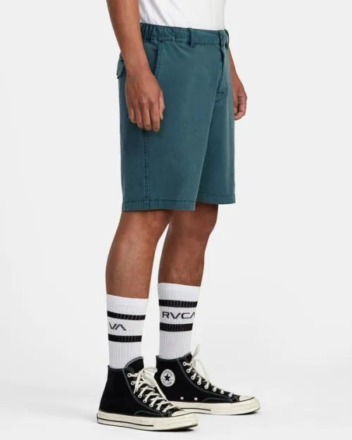 Rvca All Time Coastal Rinsed Hybrid 19034 Shorts Duck Blue Men Shorts and Hybrids