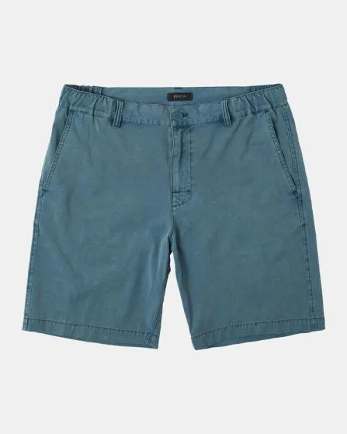 Rvca All Time Coastal Rinsed Hybrid 19034 Shorts Duck Blue Men Shorts and Hybrids