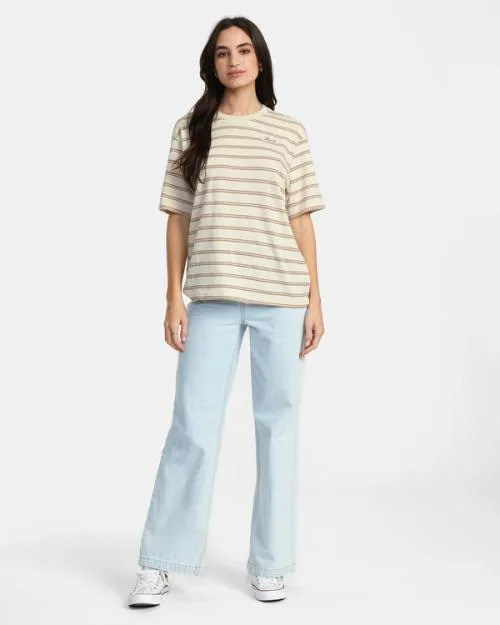 Rvca All Time TShirt Latte Women Tees and Tanks