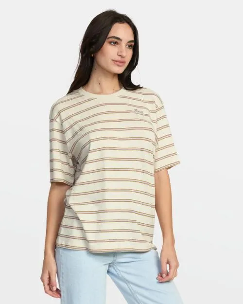 Rvca All Time TShirt Latte Women Tees and Tanks