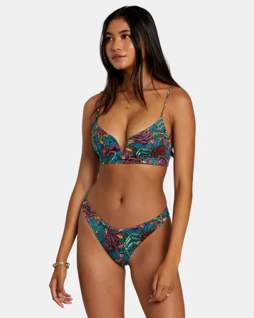 Rvca Ander Medium High Leg Bikini Bottoms Multi Women Bikini Bottoms