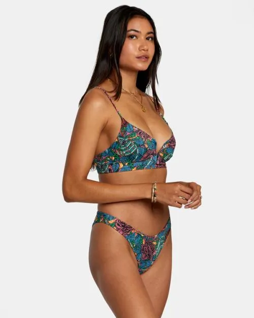 Rvca Ander Medium High Leg Bikini Bottoms Multi Women Bikini Bottoms