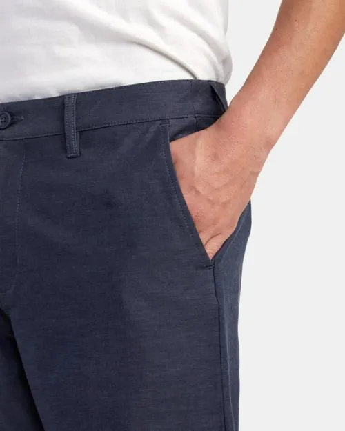 Rvca Back In Hybrid Walkshorts 19034 Denim Heather Men Shorts and Hybrids