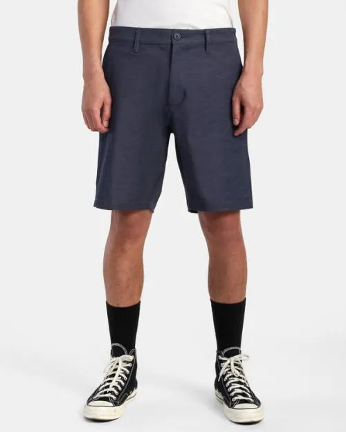 Rvca Back In Hybrid Walkshorts 19034 Denim Heather Men Shorts and Hybrids