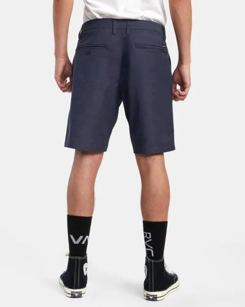 Rvca Back In Hybrid Walkshorts 19034 Denim Heather Men Shorts and Hybrids