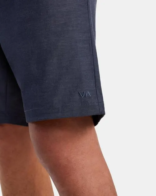Rvca Back In Hybrid Walkshorts 19034 Denim Heather Men Shorts and Hybrids