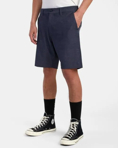 Rvca Back In Hybrid Walkshorts 19034 Denim Heather Men Shorts and Hybrids