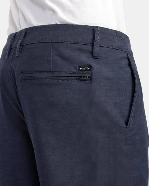 Rvca Back In Hybrid Walkshorts 19034 Denim Heather Men Shorts and Hybrids
