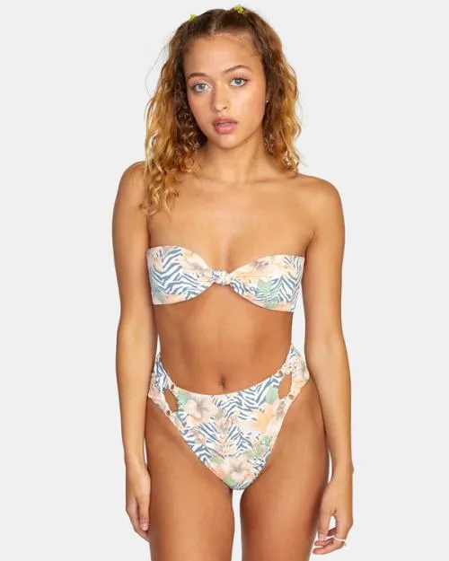 Rvca Bazaar Bandeau Bikini Top Multi Women Bikini Tops