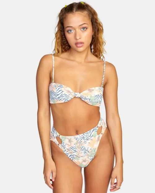 Rvca Bazaar Bandeau Bikini Top Multi Women Bikini Tops