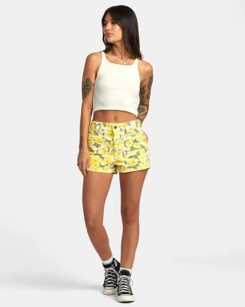 Rvca Belle Corduroy Shorts Fern Women Shorts and Skirts