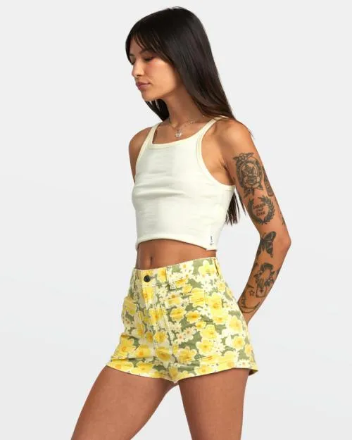 Rvca Belle Corduroy Shorts Fern Women Shorts and Skirts