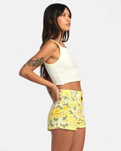 Rvca Belle Corduroy Shorts Fern Women Shorts and Skirts