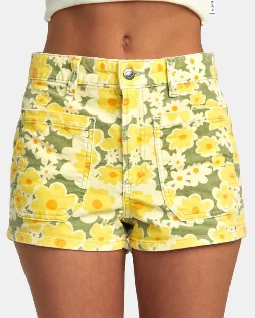 Rvca Belle Corduroy Shorts Fern Women Shorts and Skirts