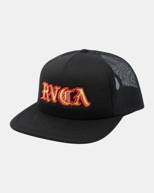 Rvca Boy039s Del Toro Trucker Hat Black Boys Hats and Beanies