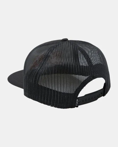 Rvca Boy039s Del Toro Trucker Hat Black Boys Hats and Beanies