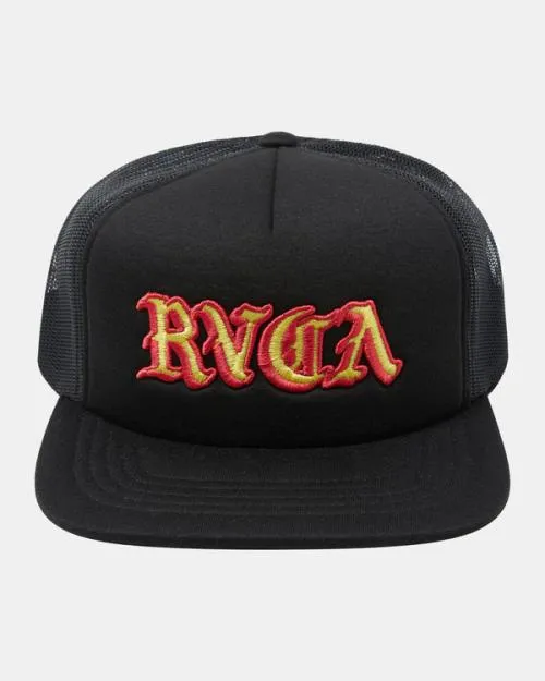 Rvca Boy039s Del Toro Trucker Hat Black Boys Hats and Beanies