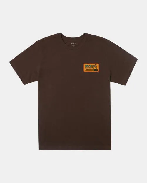 Rvca Boy039s Snake Control TShirt Chocolate Boys Tees and Tanks