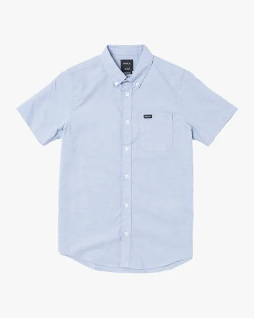 Rvca Boy039s That039ll Do Stretch Short Sleeve Shirt Oxford Blue Boys Shirts and Flannels Rvca Boy039s That039ll Do Stretch Short Sleeve Shirt Oxford Blue Boys Shirts and Flannels
