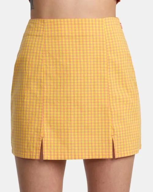 Rvca Brightside Mini Skirt Lilikoi Women Shorts and Skirts