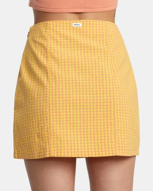 Rvca Brightside Mini Skirt Lilikoi Women Shorts and Skirts