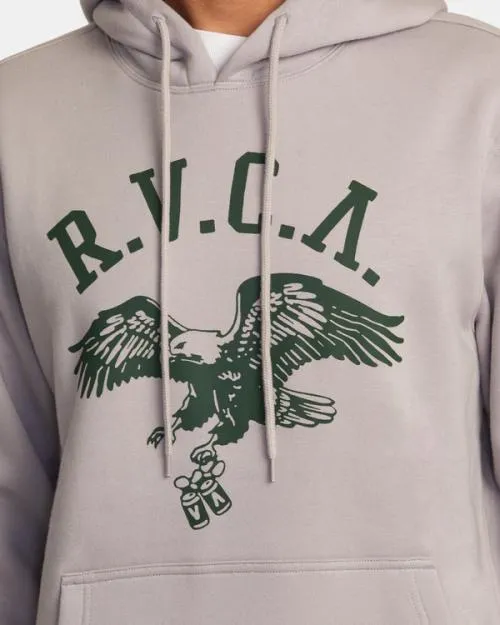 Rvca Byob Hoodie Heather Grey Men Hoodies and Sweatshirts
