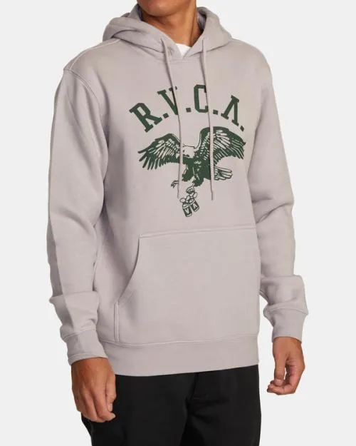 Rvca Byob Hoodie Heather Grey Men Hoodies and Sweatshirts