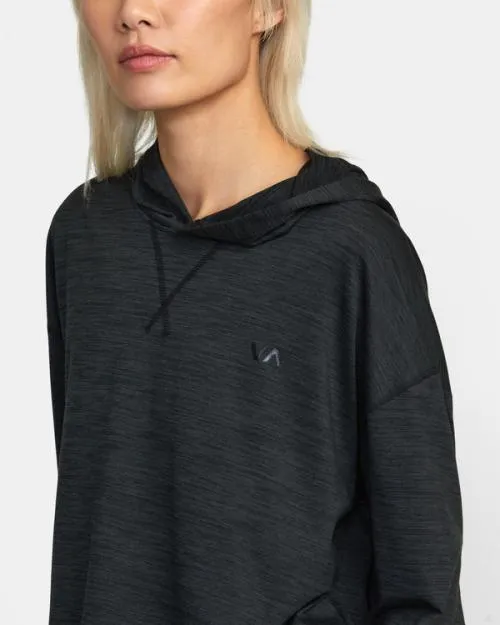 Rvca CAble Cropped Workout Hoodie Black SportWomen Tops