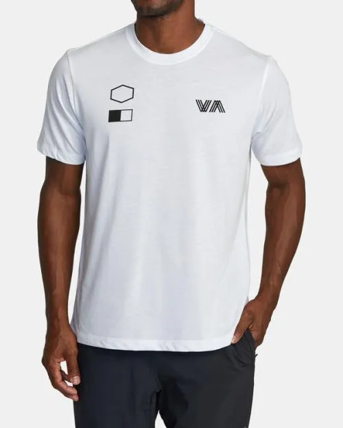 Rvca Copy TShirt White SportMen Short Sleeves