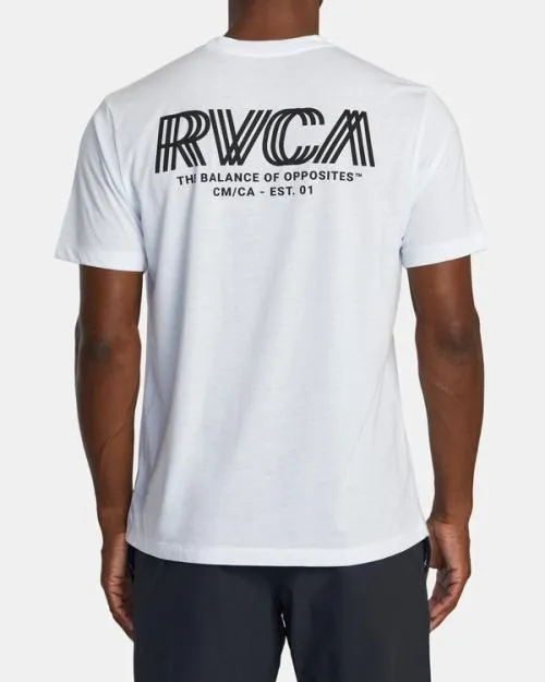 Rvca Copy TShirt White SportMen Short Sleeves