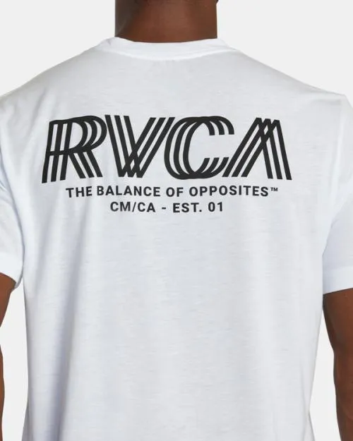 Rvca Copy TShirt White SportMen Short Sleeves
