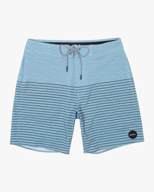 Rvca Curren Boardshorts 18034 Bermuda Blue Heather Men Boardshorts