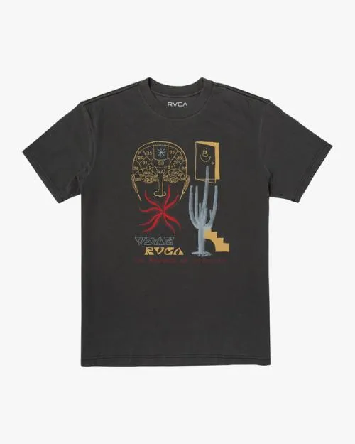 Rvca Dreamscape Tee Black Men Short Sleeves
