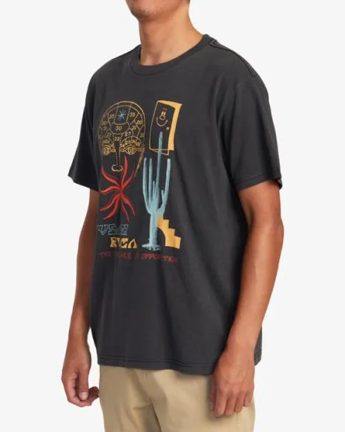 Rvca Dreamscape Tee Black Men Short Sleeves