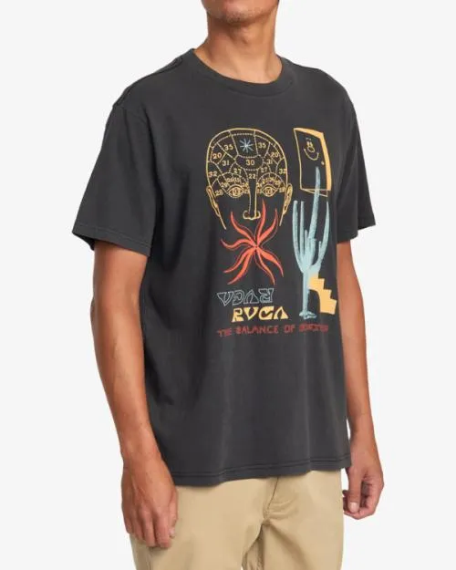 Rvca Dreamscape Tee Black Men Short Sleeves