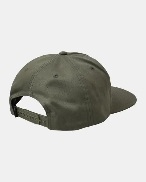 Rvca Earth Corp Snapback Hat Olive Men Hats and Beanies